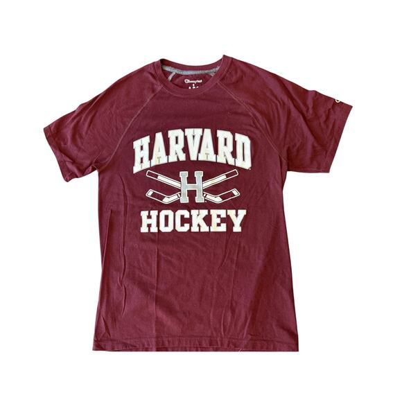 Champion HARVARD UNIVERSITY Hockey Tee T-Shirt Size S *as is* - Picture 1 of 6